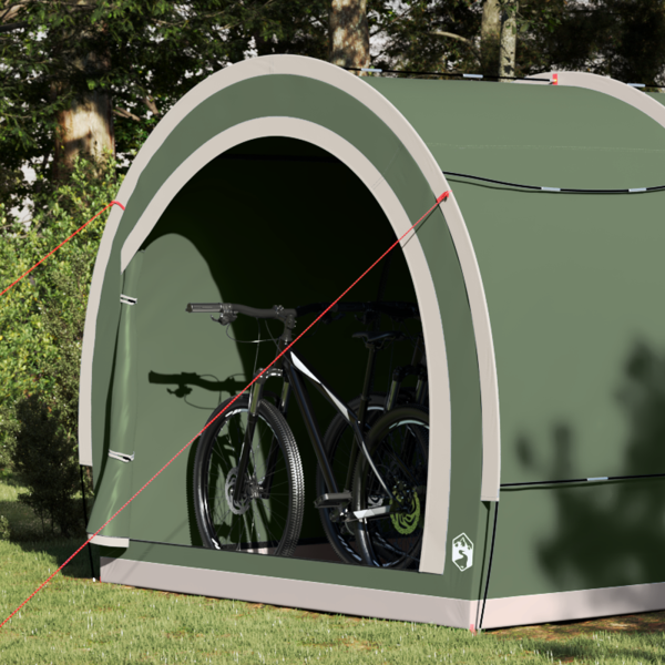 Tenda para arrumação de bicicletas Verde 256 x 222 x 182 cm M 4