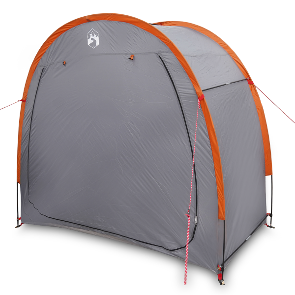 Barraca de Armazenamento Traseiro com telhado Cinza e Laranja M 3