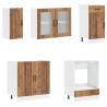 Mueble cocina Kalmar madera vieja 8 pzas madera contrachapada 4