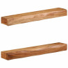 Estantes de pared 2 unidades 80x17x8 cm madera maciza acacia 1