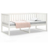 Cama dia sem colchão branco 100x200 cm pinho de madeira maciça 2
