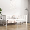 Cama dia sem colchão branco 100x200 cm pinho de madeira maciça 4