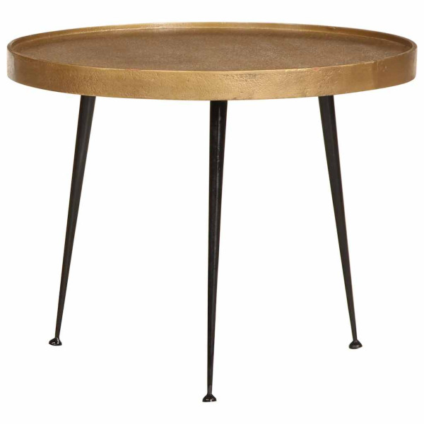 Mesa de centro 2 uds madera contrachapada dorada M 4