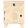 Mesita de noche de madera maciza de mango 40x30x50 cm 2