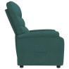 Sillón reclinable de tela verde oscuro 4
