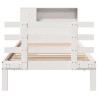 Cama con estantería sin colchón madera maciza de pino 90x190 cm 4