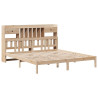 Cama con estantería sin colchón madera maciza de pino 180x200cm 3