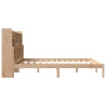 Cama con estantería sin colchón madera maciza de pino 180x200cm 5