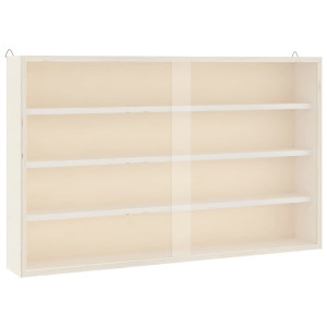 Vitrina de madera para coleccionistas con puertas 60x8.5x37 cm H
