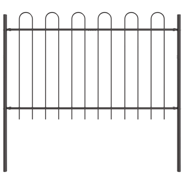 valla de jardín  con arco gris 3.4x1 m de acero M 4