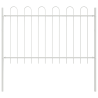 Cerca de Jardín con Parte Superior en Forma de Arco Blanca 3.4x1.2 m Acero 4
