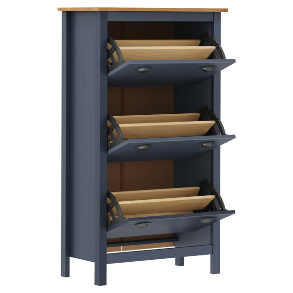 Mueble zapatero Hill madera pino gris 72x35x124 cm M 3