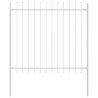 Cerca de Jardim com Topo de Lança Branca 5.1x1.5 m 4