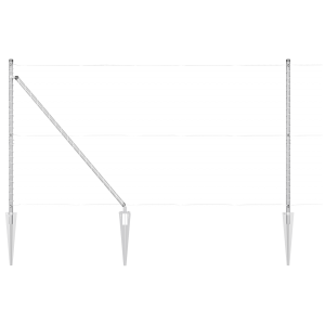 Postes de Cerca  com Ponta 52 pcs Ø32 mm 160 cm Aço Galvanizado H