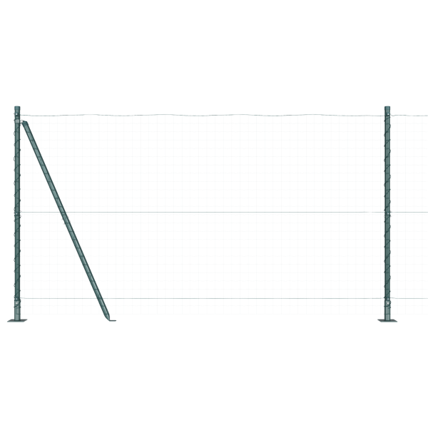 Postes de Cerca com Placas de Base 26 pcs Ø32mm 78.5cm Aço Galvanizado M 2