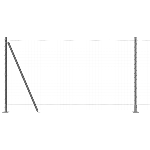 Postes de Cerca com Placas de Base 26 pcs Ø32mm 78.5cm Aço Galvanizado H