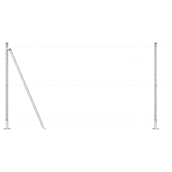 Postes de Cerca Juego de 104 Acero galvanizado 3.2 x 3.2 x 68.5 cm M 2