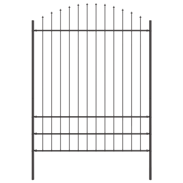 valla de jardín  con arco gris 11.9x2 m de acero M 4