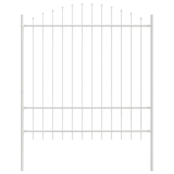 Cerca de Jardim Branca com Topo Arqueado - 5.1x1.75 m - Aço M 4