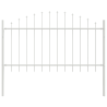 Cerca de Jardim com Topo em Arco Branco - 8.5x1m. Aço 4