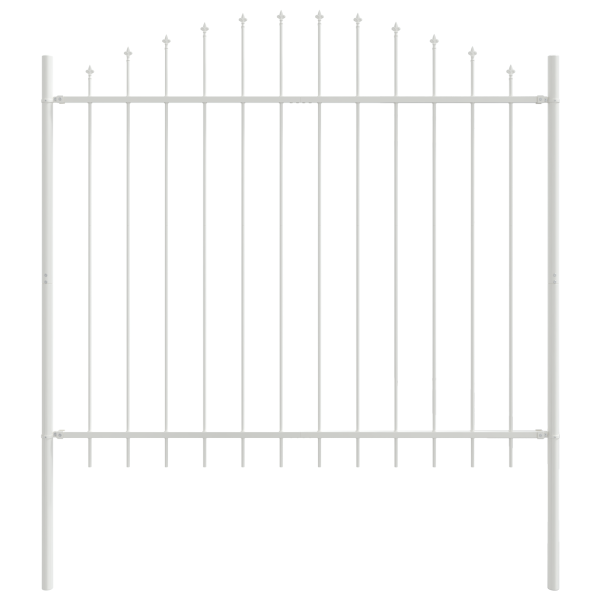 Cerca de Jardim com Topo em Arco. Branca. 10.2x1.25 m. de Aço M 4