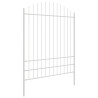 Cerca de Jardim com Topo Arqueado Branco 11.9x2 m em Aço 3