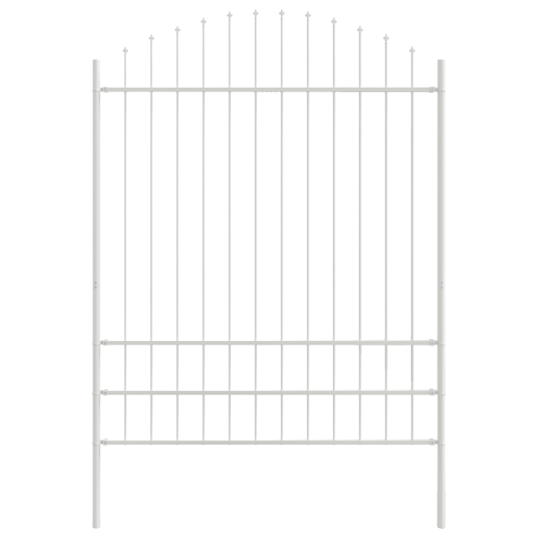 Cerca de Jardín VidaXL Blanca con Parte Superior de Arco 13.6x2 m de Acero M 4