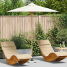 Parasol de Jardim Creme Branco 217x230 cm Bambu 1