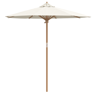 Parasol de Jardim Creme Branco 217x230 cm Bambu H