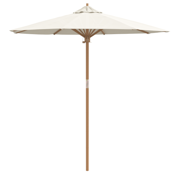 Parasol de Jardim Creme Branco 217x230 cm Bambu M 2