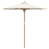 Parasol de Jardim Creme Branco 217x230 cm Bambu 2