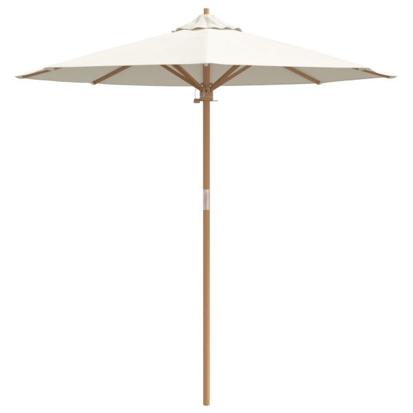 Parasol de Jardim Creme Branco 217x230 cm Bambu M 4