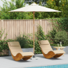Parasol de Jardim Creme Branco 270x260 cm Bambu 1