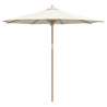 Parasol de Jardim Creme Branco 270x260 cm Bambu 2