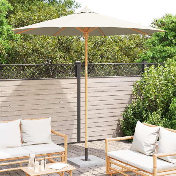 Parasol de Jardim Creme Branco 270x260 cm Bambu M 3