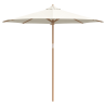 Parasol de Jardim Creme Branco 270x260 cm Bambu 4