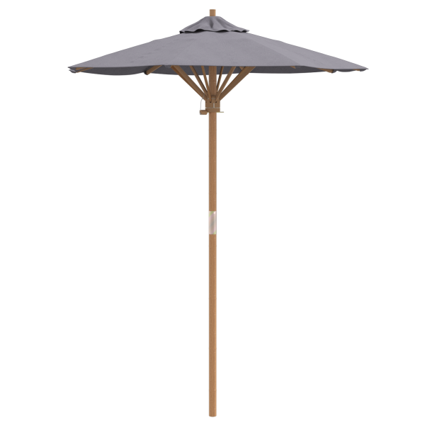 Guarda-sol de Jardim Cinza Escuro 150x210 cm Bambu M 2