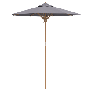 Parasol de Jardim Cinza Escuro 180x230 cm Bambu H