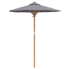 Parasol de Jardim Cinza Escuro 180x230 cm Bambu 2