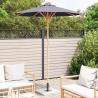Parasol de Jardim Cinza Escuro 180x230 cm Bambu 3