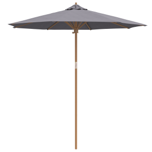 Parasol de Jardim Cinza Escuro 240x260 cm Bambu H