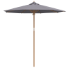 Parasol de Jardim Cinza Escuro 240x260 cm Bambu 2
