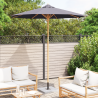 Parasol de Jardim Cinza Escuro 240x260 cm Bambu 3