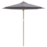 Parasol de Jardim Cinza Escuro 240x260 cm Bambu 4
