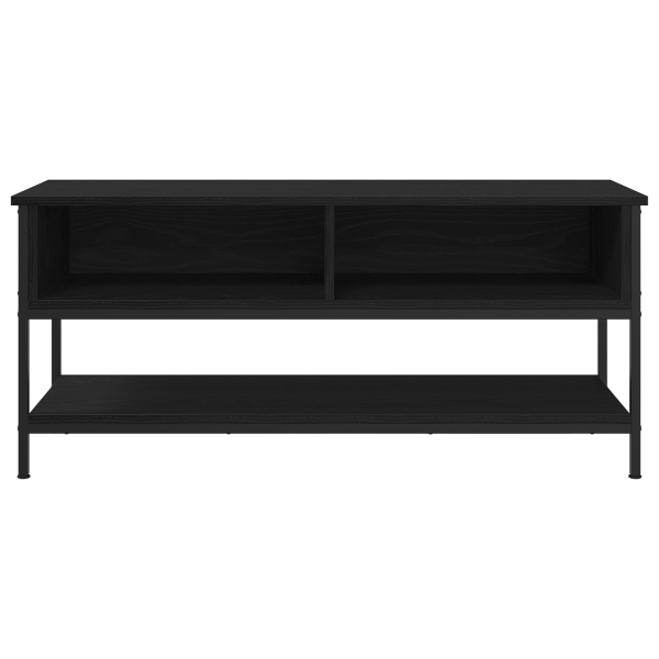 Mueble para TV  Negro Roble 100x35x45 cm Madera elaborada y Acero M 5