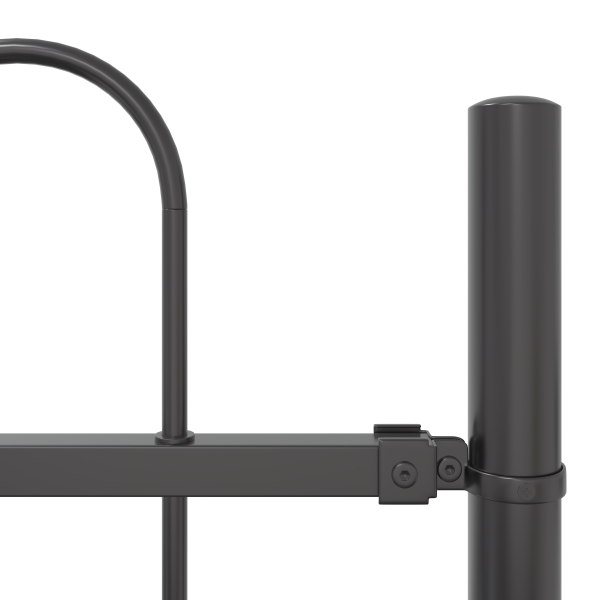 Cerca de Jardim com Topo Arqueado Cinza 1.7x0.8m de Aço M 5