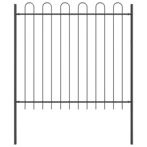 Cerca de Jardim com Topo em Arco Cinza - 1.7x1.5m em Aço H