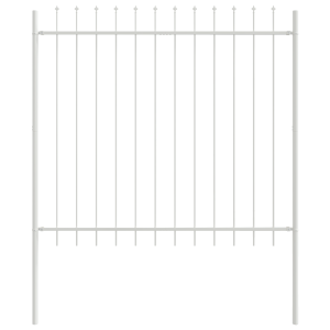 Cerca de Jardim com Topo de Lança Branca 1.7 x 1.5 m de Aço H