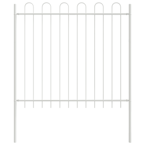 Cerca de Jardim com Topo em Arco Branco 1.7x1.5m de Aço H