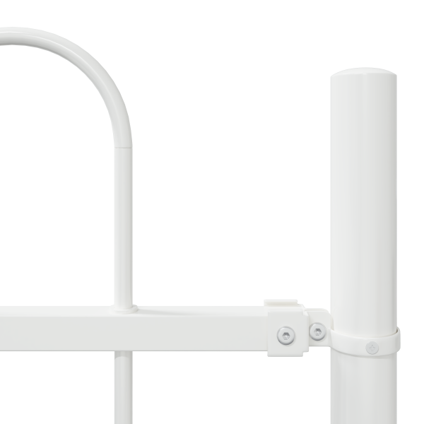 Cerca de Jardim com Topo em Arco Branco 1.7x1.5m de Aço M 5